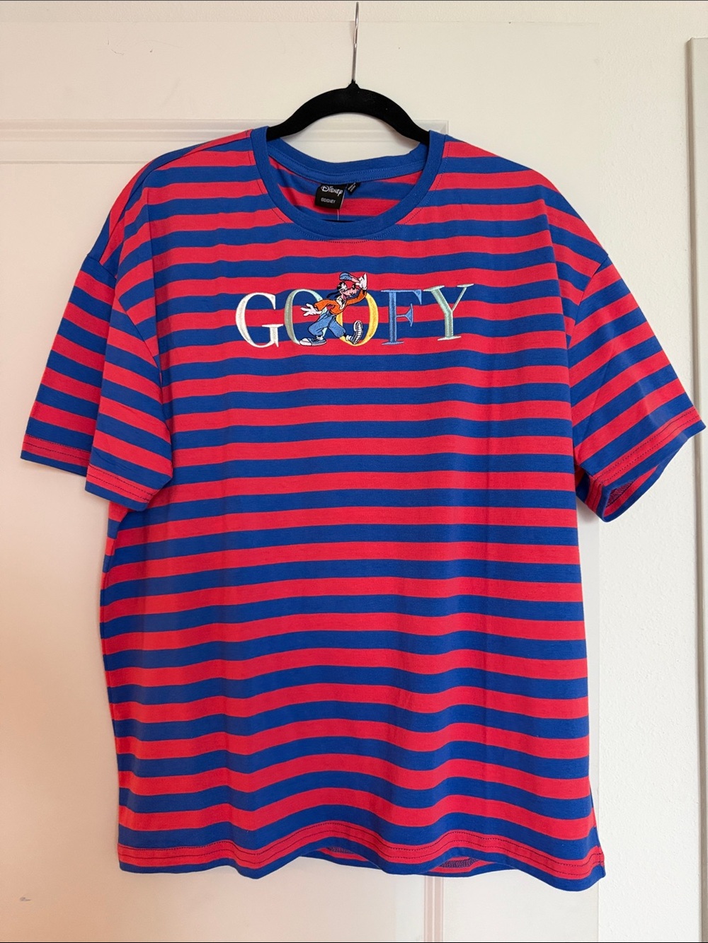 Disney Goofy Striped Tee - Blue & Red